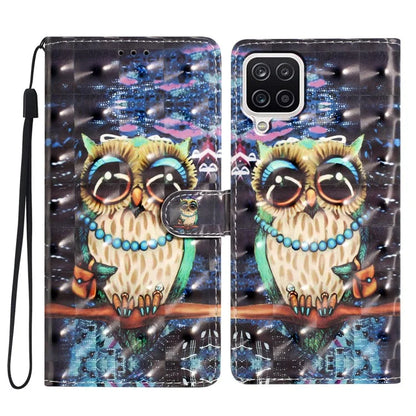 For Samsung Galaxy A22 4G (EU Version) Case Printed 3D Pattern PU Leather Wallet Phone Cover