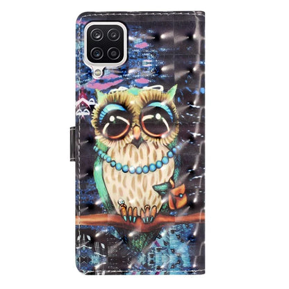For Samsung Galaxy A22 4G (EU Version) Case Printed 3D Pattern PU Leather Wallet Phone Cover