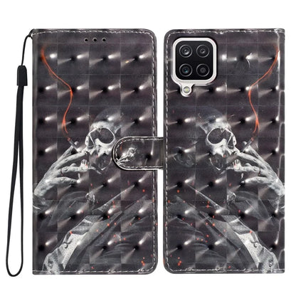 For Samsung Galaxy A22 4G (EU Version) Case Printed 3D Pattern PU Leather Wallet Phone Cover
