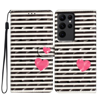 For Samsung Galaxy S23 Ultra Case Wallet 3D Pattern PU Leather Flip Phone Cover