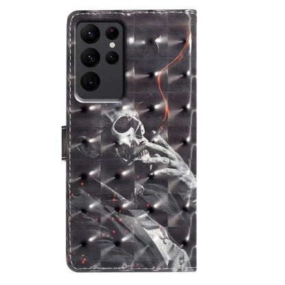 For Samsung Galaxy S23 Ultra Case Wallet 3D Pattern PU Leather Flip Phone Cover