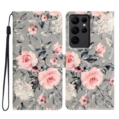 For Samsung Galaxy S23 Ultra Case Wallet 3D Pattern PU Leather Flip Phone Cover