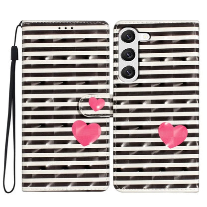 For Samsung Galaxy S23 Case 3D Pattern Flip Folio PU Leather Wallet Phone Cover