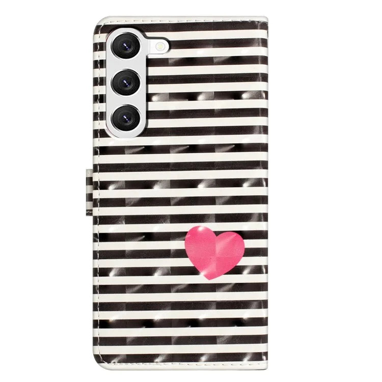 For Samsung Galaxy S23 Case 3D Pattern Flip Folio PU Leather Wallet Phone Cover