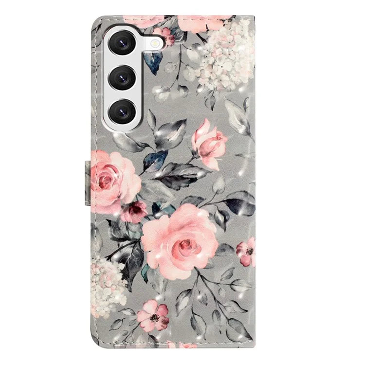 For Samsung Galaxy S23 Case 3D Pattern Flip Folio PU Leather Wallet Phone Cover