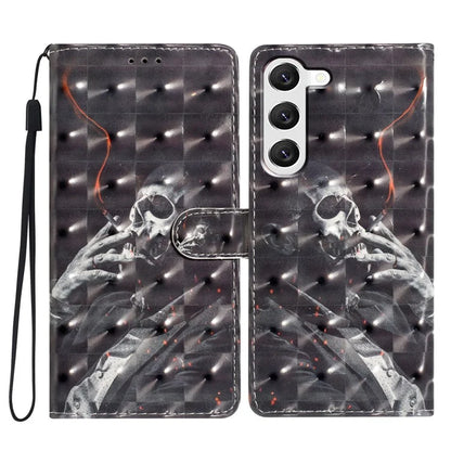 For Samsung Galaxy S23 Case 3D Pattern Flip Folio PU Leather Wallet Phone Cover