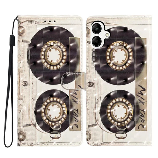 For Samsung Galaxy A05 4G Case PU Leather Magnetic Closure 3D Creative Pattern Phone Cover
