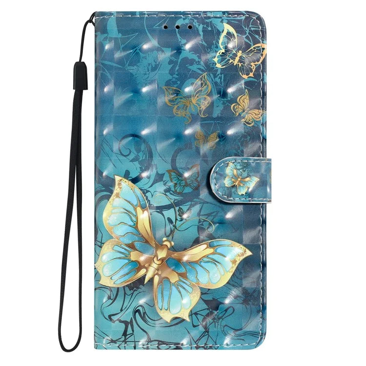 For Samsung Galaxy A05 4G Case PU Leather Magnetic Closure 3D Creative Pattern Phone Cover