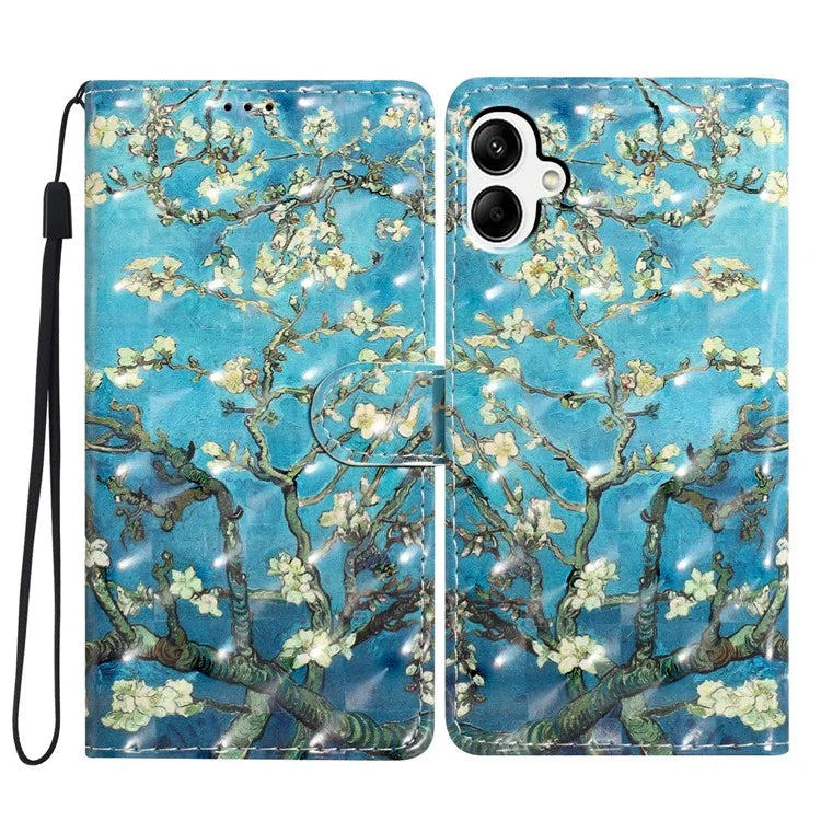 For Samsung Galaxy A05 4G Case PU Leather Magnetic Closure 3D Creative Pattern Phone Cover