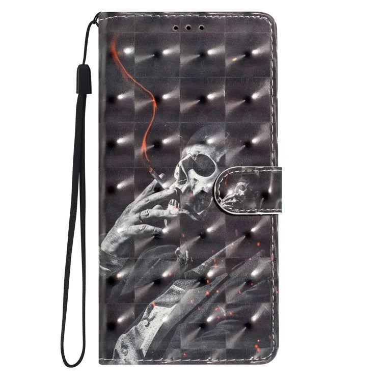 For Samsung Galaxy A05 4G Case PU Leather Magnetic Closure 3D Creative Pattern Phone Cover