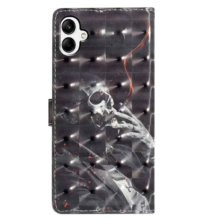 For Samsung Galaxy A05 4G Case PU Leather Magnetic Closure 3D Creative Pattern Phone Cover