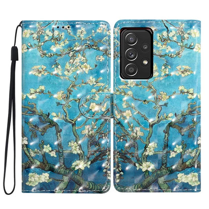 For Samsung Galaxy A73 5G Case 3D Pattern Printing PU Leather Magnetic Flip Phone Cover
