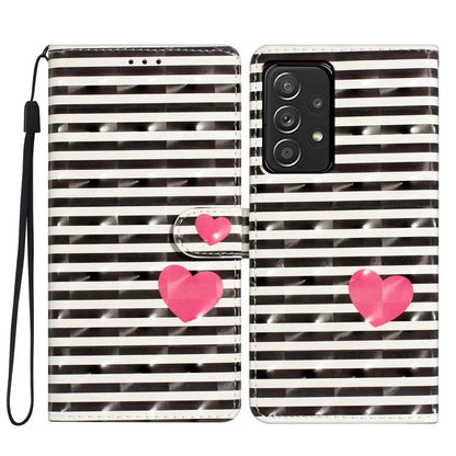 For Samsung Galaxy A53 5G Case Stand Feature PU Leather 3D Pattern Printing Phone Cover