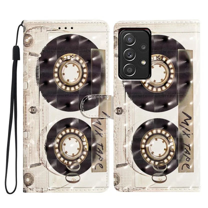 For Samsung Galaxy A53 5G Case Stand Feature PU Leather 3D Pattern Printing Phone Cover