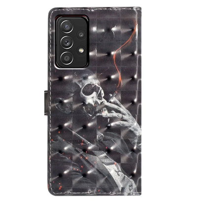For Samsung Galaxy A53 5G Case Stand Feature PU Leather 3D Pattern Printing Phone Cover