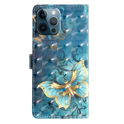 For iPhone 13 Pro Max Case 3D Pattern PU Leather Flip Shockproof Phone Cover