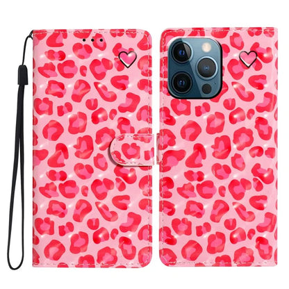 For iPhone 13 Pro Max Case 3D Pattern PU Leather Flip Shockproof Phone Cover