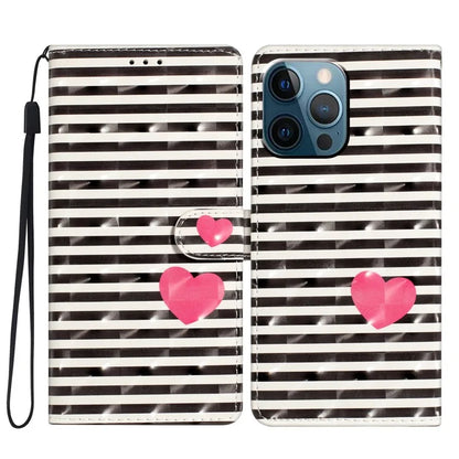 For iPhone 13 Pro Max Case 3D Pattern PU Leather Flip Shockproof Phone Cover