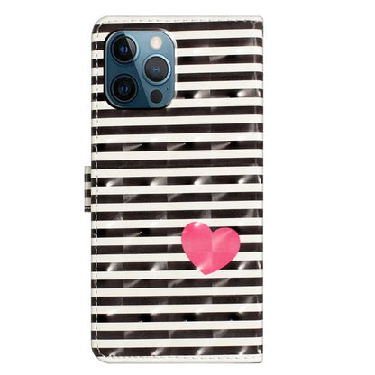 For iPhone 13 Pro Max Case 3D Pattern PU Leather Flip Shockproof Phone Cover