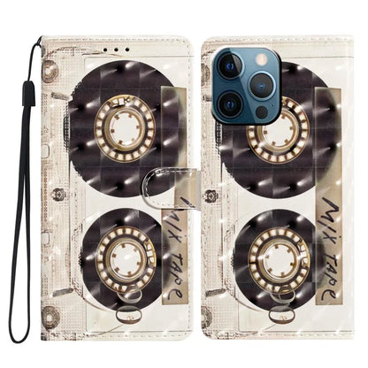 For iPhone 13 Pro Max Case 3D Pattern PU Leather Flip Shockproof Phone Cover