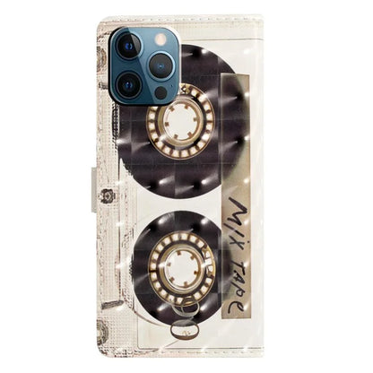 For iPhone 13 Pro Max Case 3D Pattern PU Leather Flip Shockproof Phone Cover