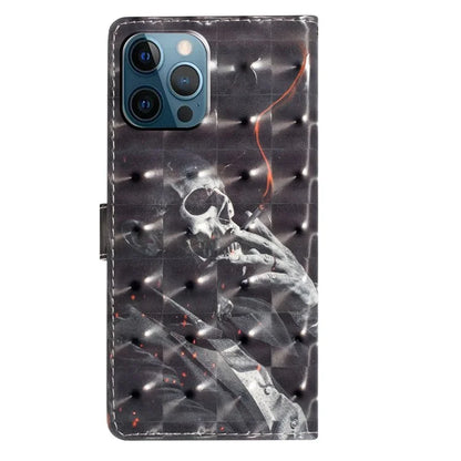 For iPhone 13 Pro Max Case 3D Pattern PU Leather Flip Shockproof Phone Cover