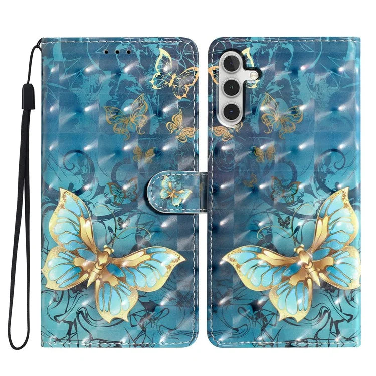 For Samsung Galaxy A15 5G Case Wallet PU Leather 3D Pattern Printed Phone Cover