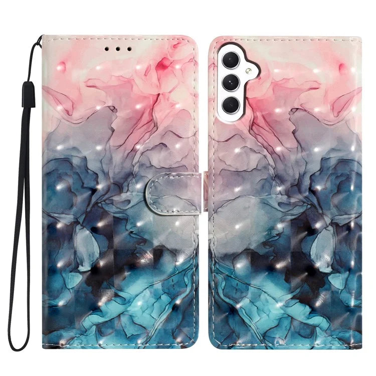 For Samsung Galaxy A05s 4G Case 3D Pattern Folding Stand PU Leather Phone Cover
