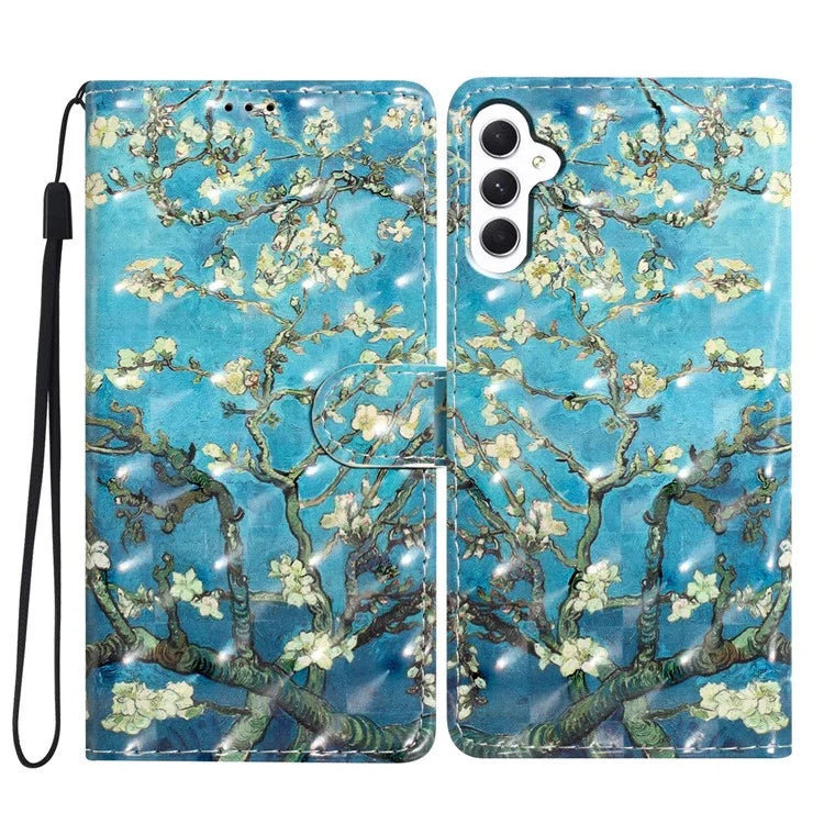 For Samsung Galaxy A05s 4G Case 3D Pattern Folding Stand PU Leather Phone Cover