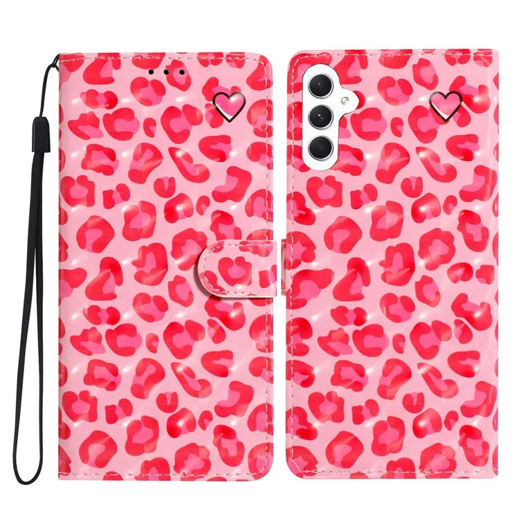 For Samsung Galaxy A05s 4G Case 3D Pattern Folding Stand PU Leather Phone Cover