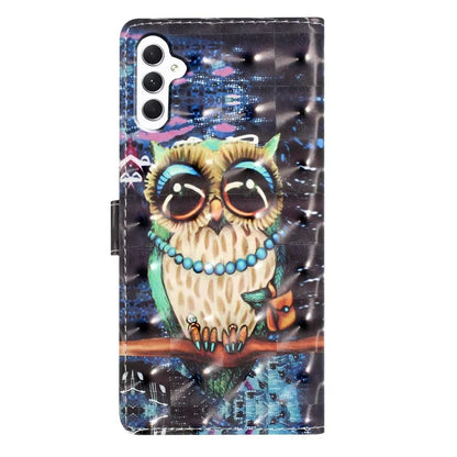 For Samsung Galaxy A05s 4G Case 3D Pattern Folding Stand PU Leather Phone Cover