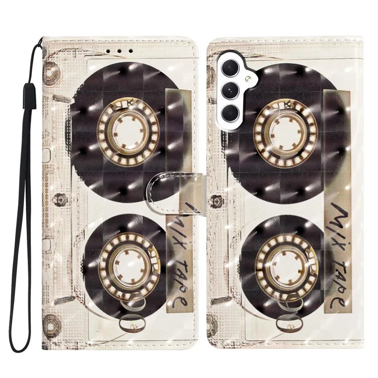 For Samsung Galaxy A05s 4G Case 3D Pattern Folding Stand PU Leather Phone Cover