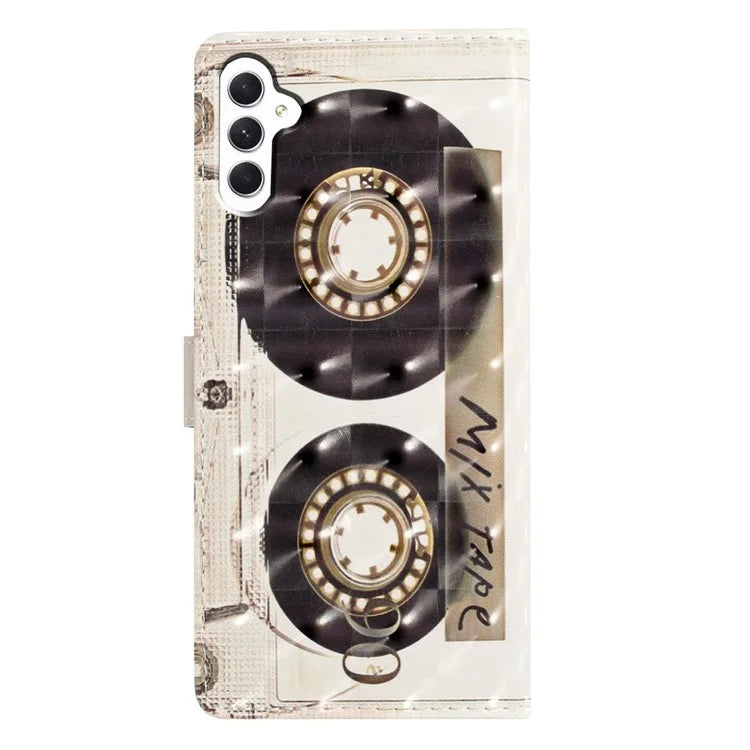 For Samsung Galaxy A05s 4G Case 3D Pattern Folding Stand PU Leather Phone Cover