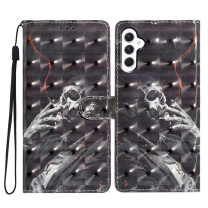 For Samsung Galaxy A05s 4G Case 3D Pattern Folding Stand PU Leather Phone Cover