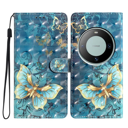 For Huawei Mate 60 Pro Case PU Leather 3D Pattern Flip Phone Cover with Wallet