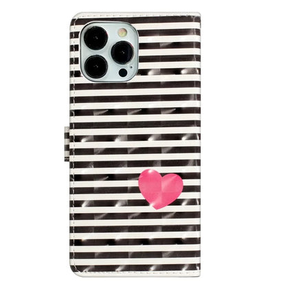 For iPhone 15 Pro Max Wallet Phone Case 3D Pattern PU Leather Magnetic Protective Cover