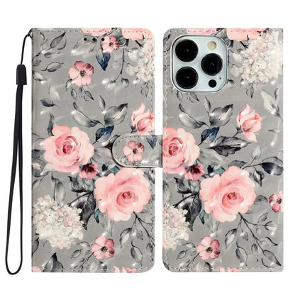 For iPhone 15 Pro Max Wallet Phone Case 3D Pattern PU Leather Magnetic Protective Cover