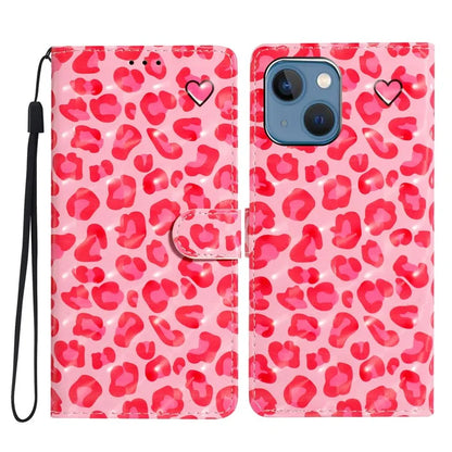 For iPhone 15 Plus Phone Case 3D Pattern PU Leather Folio Stand Wallet Cover
