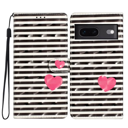 For Google Pixel 7 5G Case 3D Pattern PU Leather Wallet Phone Cover