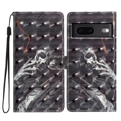 For Google Pixel 7 5G Case 3D Pattern PU Leather Wallet Phone Cover