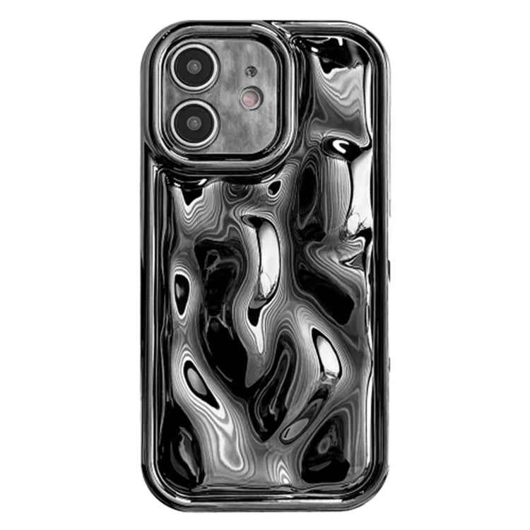 For iPhone 12 Case TPU Meteorite Texture Electroplated Phone Cover