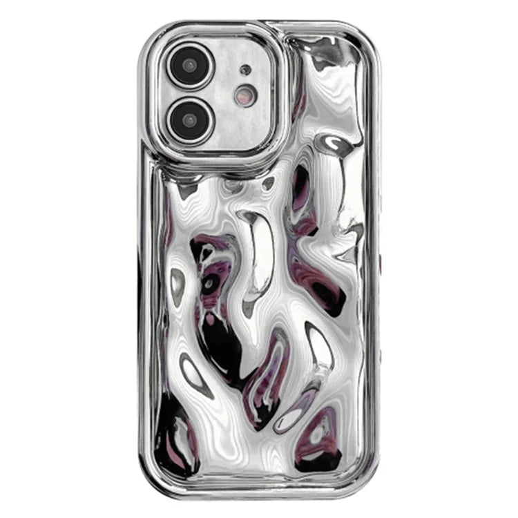 For iPhone 12 Case TPU Meteorite Texture Electroplated Phone Cover