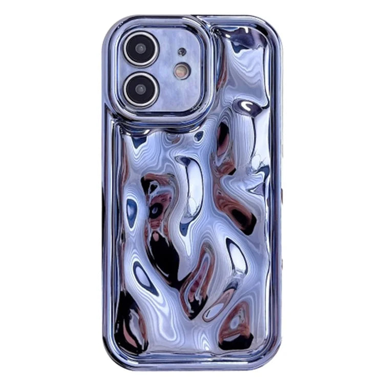 For iPhone 12 Case TPU Meteorite Texture Electroplated Phone Cover