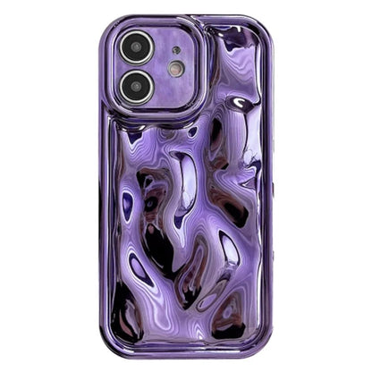 For iPhone 12 Case TPU Meteorite Texture Electroplated Phone Cover