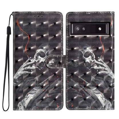 For Google Pixel 7a Case 3D Pattern Design PU Leather Flip Phone Cover