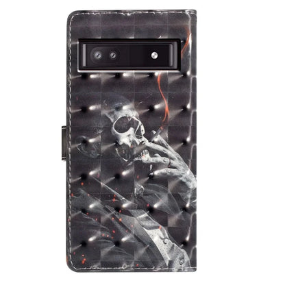 For Google Pixel 7a Case 3D Pattern Design PU Leather Flip Phone Cover