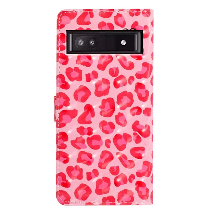 For Google Pixel 7a Case 3D Pattern Design PU Leather Flip Phone Cover