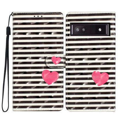 For Google Pixel 7a Case 3D Pattern Design PU Leather Flip Phone Cover