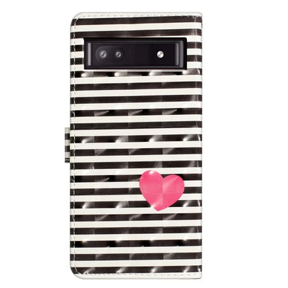 For Google Pixel 7a Case 3D Pattern Design PU Leather Flip Phone Cover