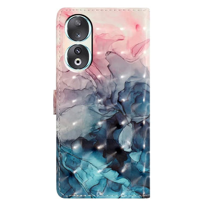 For Honor 90 Case Shockproof Flip Wallet PU Leather 3D Pattern Phone Cover